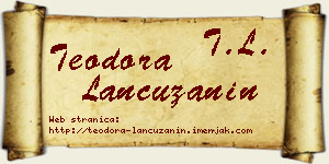 Teodora Lančužanin vizit kartica